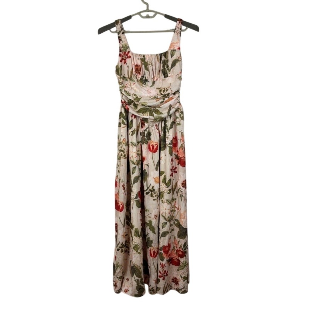 Lulu's Cameron Floral Maxi Cocktail Dress NEW Small Floral Wedding Guest Evening - Picture 2 of 8